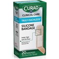 Curad Bandages, Silicone, Self-Adhesive, 3/4"x3", 20/BX, BG, PK20 MIICUR5002V1